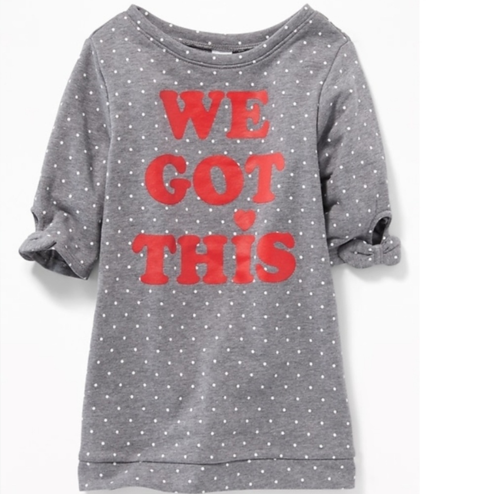 Old Navy "We Got This" gray dress NWT